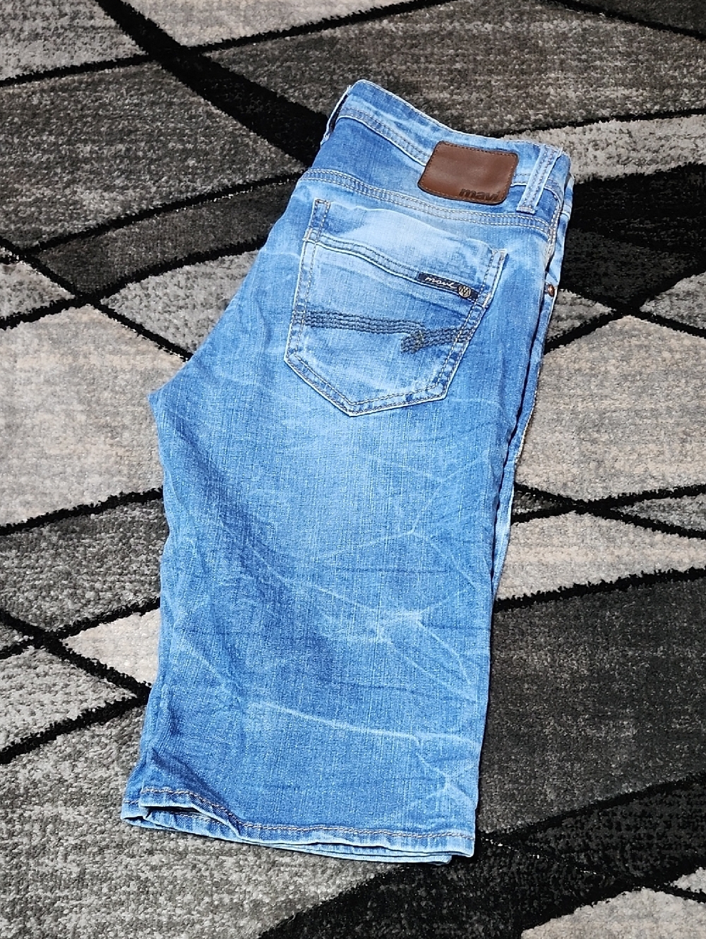 MAVI NICHOLAS EMBROIDERED DENIM JEAN SHORTS